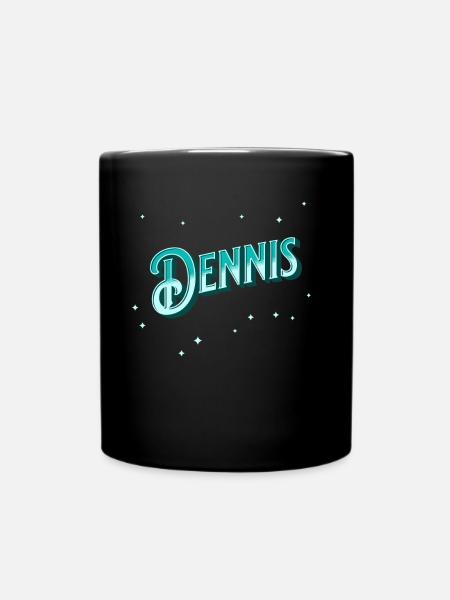 Dennis name personalized - Full Colour Mug - black