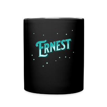 Ernest Namen personalisiert - Tasse einfarbig - Schwarz - Vorne