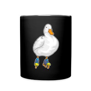 Patinage en ligne canard Patins en ligne - Mug uni - noir - Devant