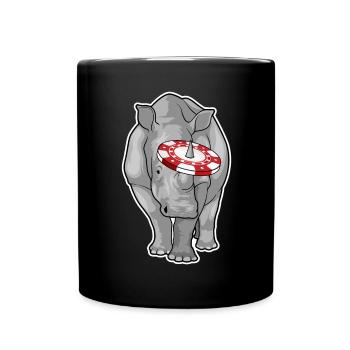 Jetons de poker Rhino Poker - Mug uni - noir - Devant