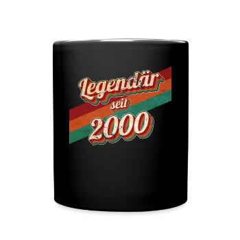2000 Jahrgang Geburtstag Mann Frauen 2000 geboren - Tasse einfarbig - Schwarz - Vorne