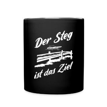 Der Steg ist das Ziel für Kapitän von Booten Jolle - Tasse einfarbig - Schwarz - Vorne