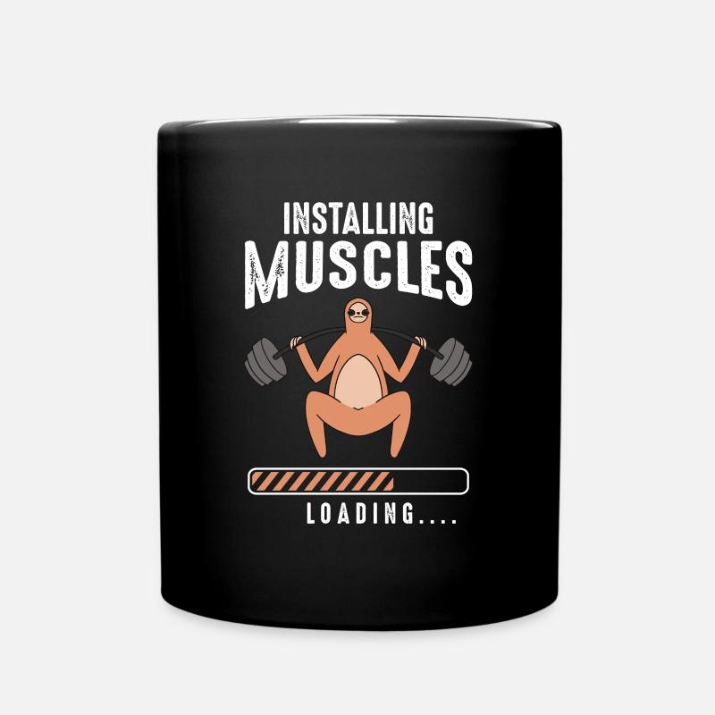 Installing Muscles Loading - Tasse einfarbig - Schwarz