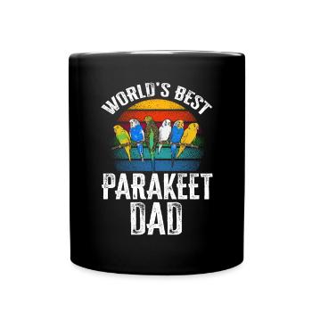 Budgerigar Perruche Oiseau Cadeau pour animaux de compagnie - Mug uni - noir - Devant