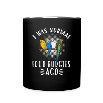 Wellensittich Sittich Vogel Haustier Geschenk - Tasse einfarbig - Schwarz - Vorne