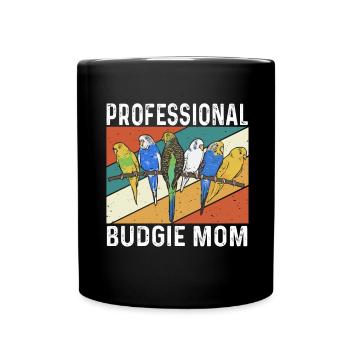Budgerigar Perruche Oiseau Cadeau pour animaux de compagnie - Mug uni - noir - Devant
