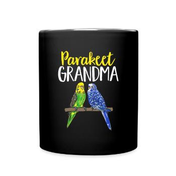 Budgerigar Perruche Oiseau Cadeau pour animaux de compagnie - Mug uni - noir - Devant