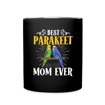 Budgerigar Perruche Oiseau Cadeau pour animaux de compagnie - Mug uni - noir - Devant