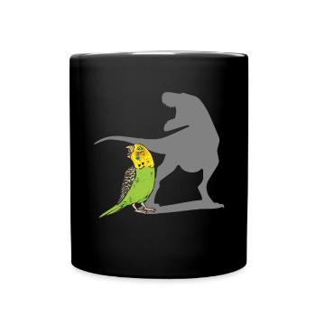 Budgerigar Perruche Oiseau Cadeau pour animaux de compagnie - Mug uni - noir - Devant