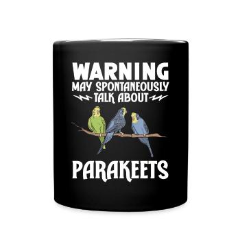 Wellensittich Sittich Vogel Haustier Geschenk - Tasse einfarbig - Schwarz - Vorne