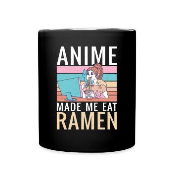 Ramen Liebhaber - Tasse einfarbig - Schwarz - Vorne