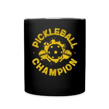 Pickleball Pickleball Champion - Tasse einfarbig - Schwarz - Vorne