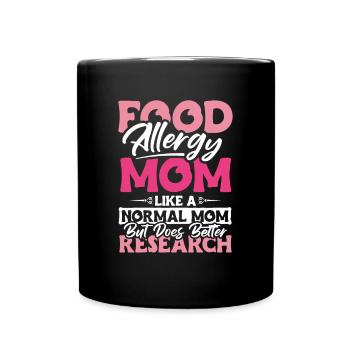 Cadeau de chemise de maman allergique alimentaire - Mug uni - noir - Devant