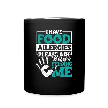 I Have Foot Allergies Shirt Gift - Full Colour Mug - black - Front