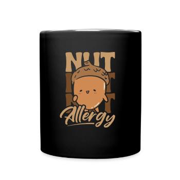 Chemise d’allergie aux noix Allergie aux arachides - Mug uni - noir - Devant