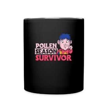 Cadeau de chemise de survivant de saison du pollen - Mug uni - noir - Devant