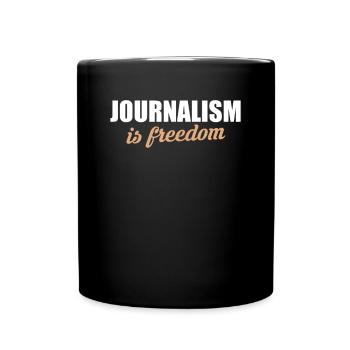 Journalism Is Freedom Shirt - Full Colour Mug - black - Front