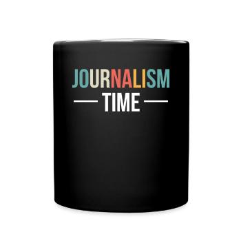 Journalism Time Shirt Gift, - Full Colour Mug - black - Front