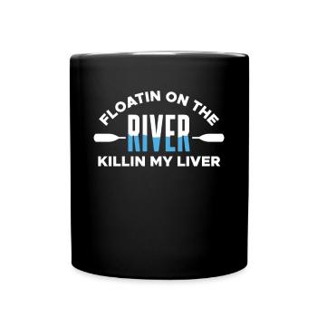 Cadeau de chemise Floatin On The River - Mug uni - noir - Devant