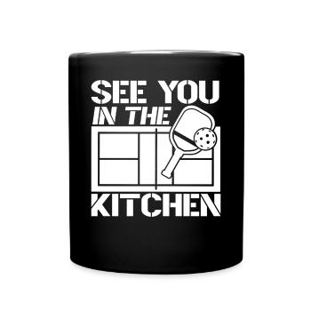 Pickleball Rendez-vous dans la cuisine - Mug uni - noir - Devant