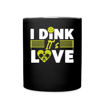 Pickleball jeu de mots Saint-Valentin I - Mug uni - noir - Devant