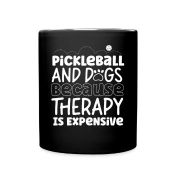 Pickleball Chien Pickleball Et Chiens - Mug uni - noir - Devant
