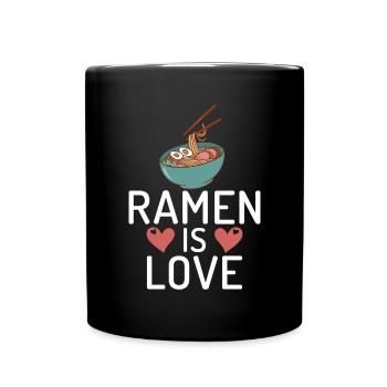 Ramen Liebhaber - Tasse einfarbig - Schwarz - Vorne