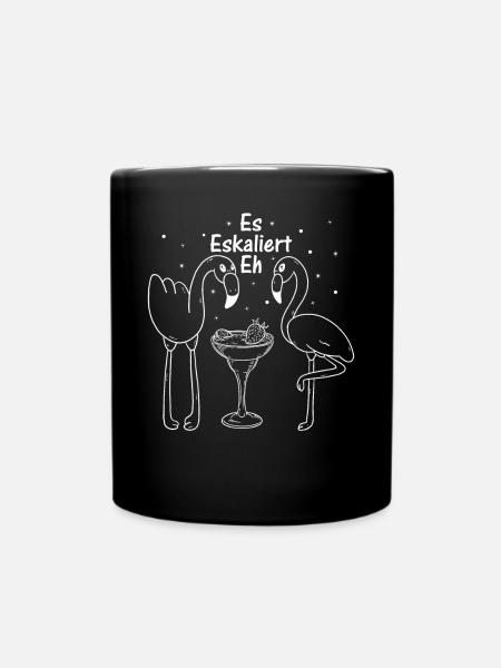 Après-Ski Party Vogel Flamingo Es Eskaliert Eh Fla - Tasse einfarbig - Schwarz