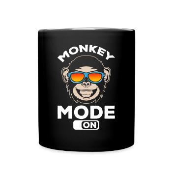Chimpanzee Orangutan Monkey Mode On - Funny Monkey - Tasse einfarbig - Schwarz - Vorne