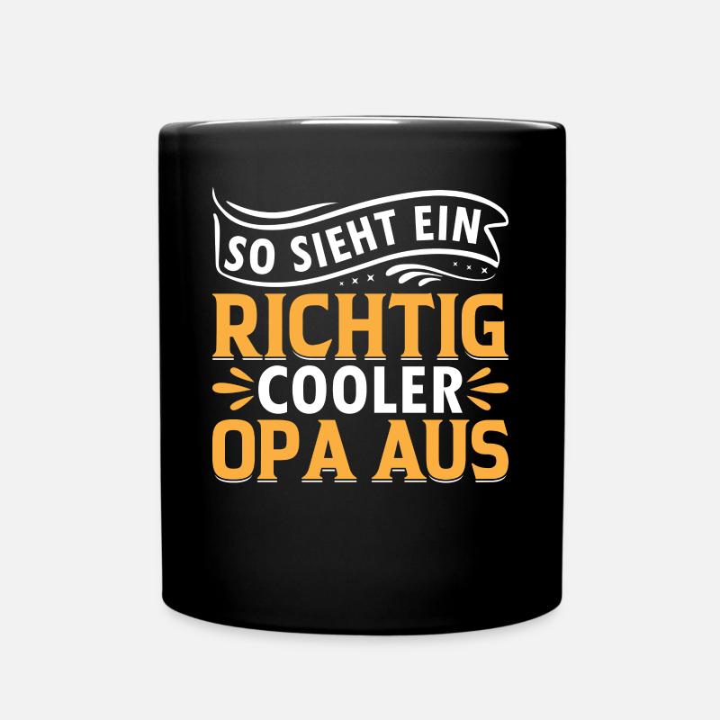 Großvater Cooler Opa - So Sieht Ein Richtig Cooler - Tasse einfarbig - Schwarz
