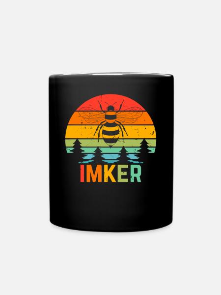 Retro Imker Honig Biene Imkerei - Honig Bienen Imk - Tasse einfarbig - Schwarz