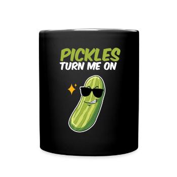 Pickles Turn Me On - Tasse einfarbig - Schwarz - Vorne