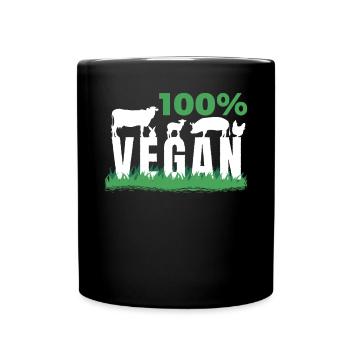 Cadeau végétalien amateur de légumes - Mug uni - noir - Devant
