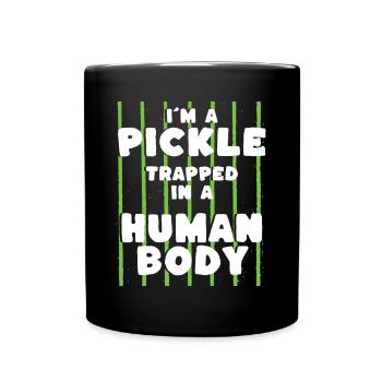 Im A Pickle Trapped In A Human Body - Full Colour Mug - black - Front