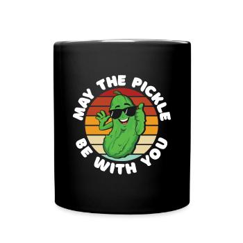 May The Pickle Be With You - Tasse einfarbig - Schwarz - Vorne