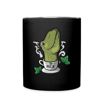Tea-Rex Tea Time Buveur de thé Dinosaures - Mug uni - noir - Devant