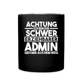 Administrator Informatiker Programmierer Admin - Tasse einfarbig - Schwarz - Vorne