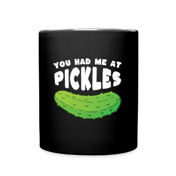 Tu m’as eu à Pickles - Mug uni - noir - Devant