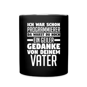 Programmieren Entwickler Coder Programmierer - Tasse einfarbig - Schwarz - Vorne