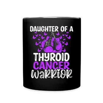 Thyroid Cancer Awareness Month Daughter - Full Colour Mug - black - Front