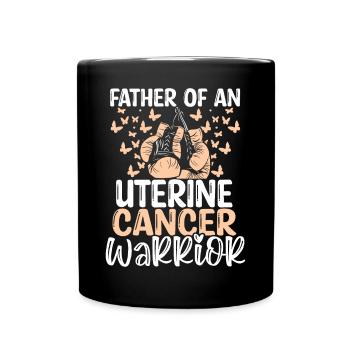 Uterine Cancer Awareness Dad Fathers Day Papa - Full Colour Mug - black - Front