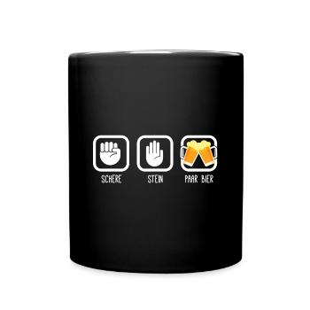 Scissors stone pair of beer - Full Colour Mug - black - Front