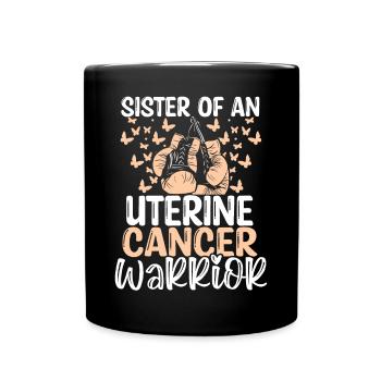 Sensibilisation au cancer de l’utérus Soeur Jumeaux Frères et sœurs - Mug uni - noir - Devant