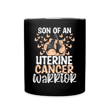 Mois de la sensibilisation au cancer de l’utérus Ruban Fils - Mug uni - noir - Devant
