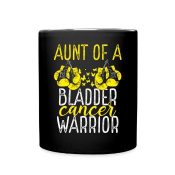 Aunt Bladder Cancer Awareness Niece Nephew - Tasse einfarbig - Schwarz - Vorne