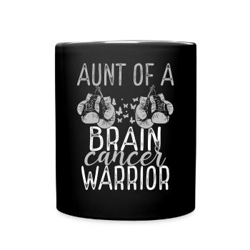 Aunt Brain Tumor Awareness Niece Nephew - Full Colour Mug - black - Front
