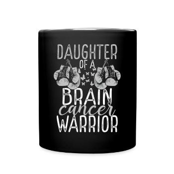 Daughter Brain Tumor Awareness Month Ribbon - Full Colour Mug - black - Front