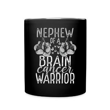Nephew Brain Tumor Awareness Aunts Uncle - Full Colour Mug - black - Front