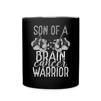 Son Brain Tumor Awareness Month Ribbon - Full Colour Mug - black - Front