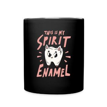Tooth enamel dental technician - Full Colour Mug - black - Front